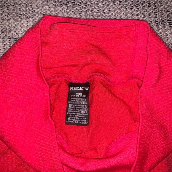 Medium PINK Victorias Secret Seamless Legging with mesh detail bright red/orange - Picture 2 of 4